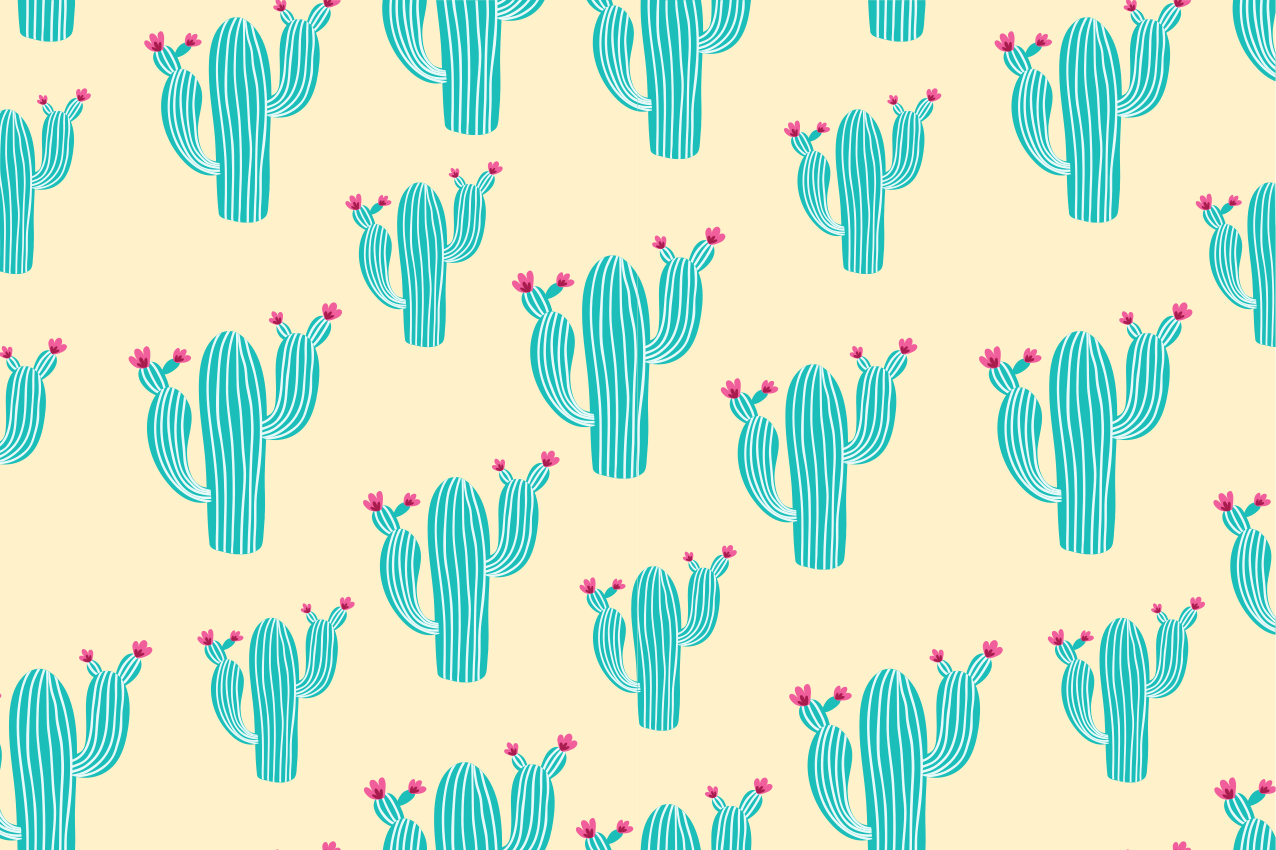 Tovaglietta americana originale motivo cactus delizioso - TenStickers