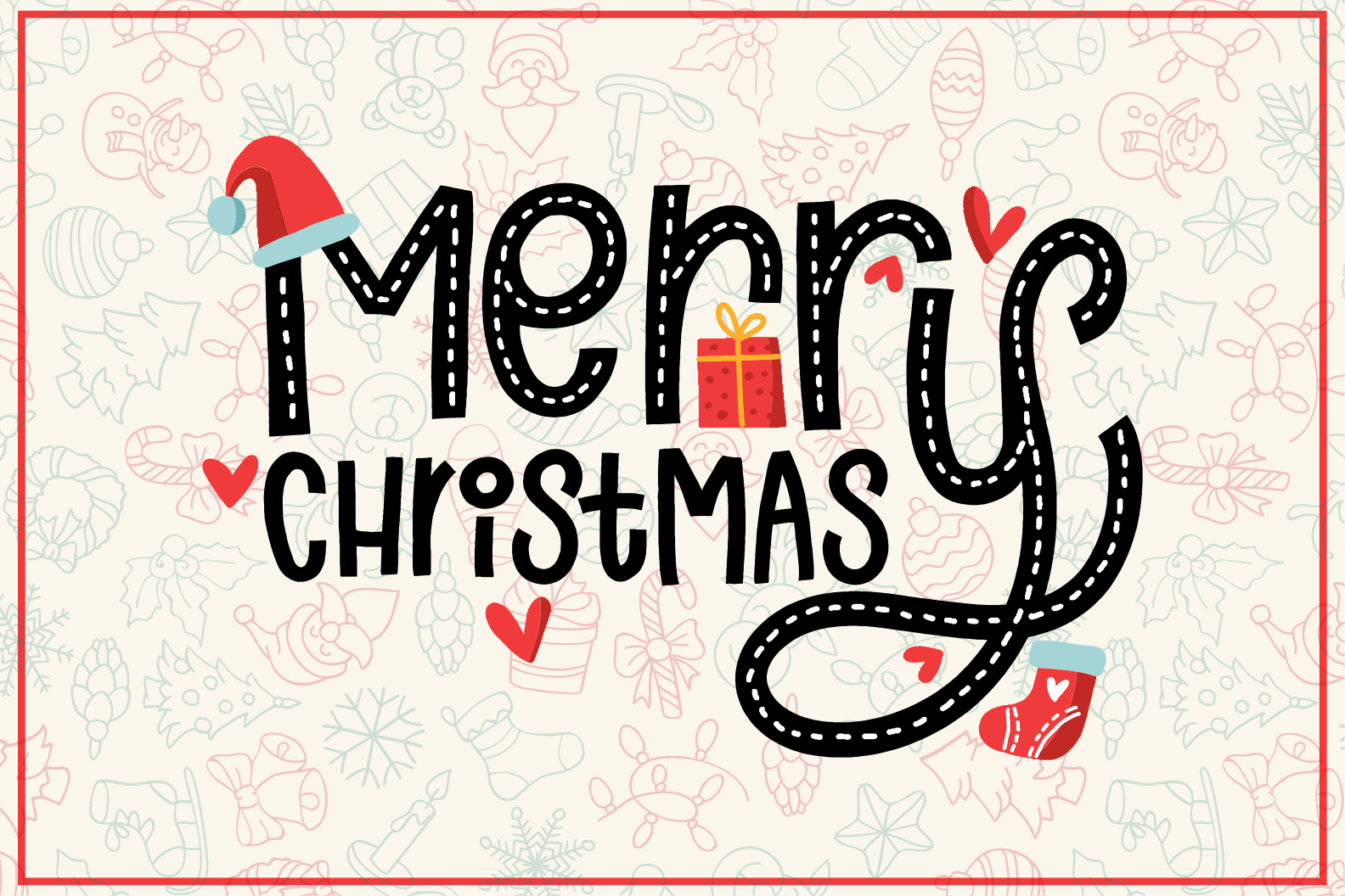 Tovaglietta americana natale messaggio di buon natale - TenStickers