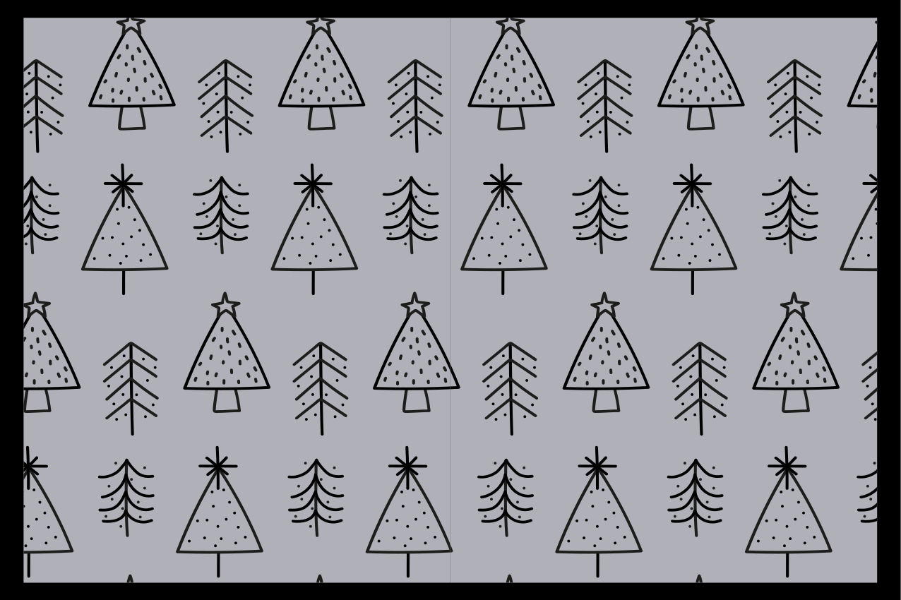 Tovaglietta americana natale alberi di natale stilizzati - TenStickers