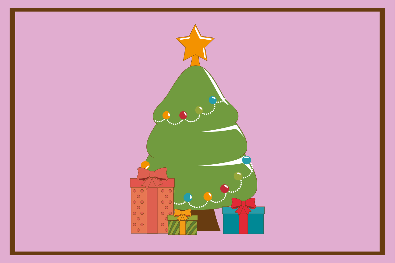 Tovaglietta americana natale albero di natale colorato - TenStickers