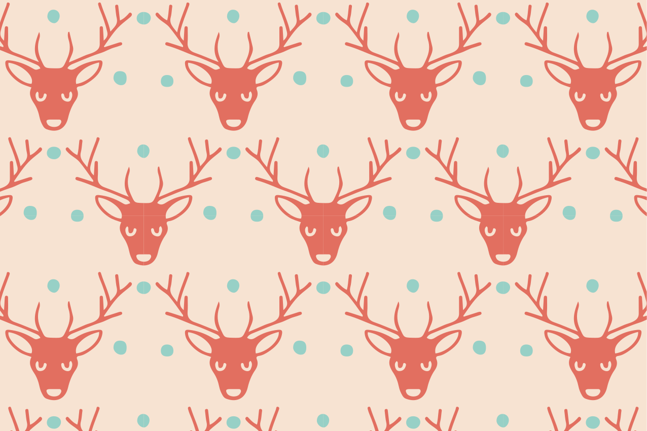 Tovaglietta americana natale con motivo renna - TenStickers