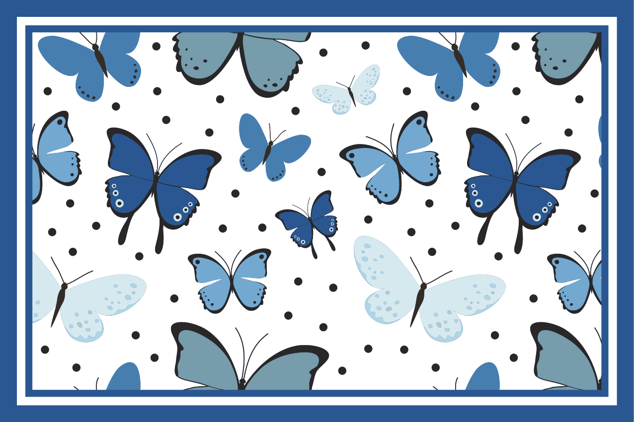 Tovaglietta americana infantile con motivo farfalle - TenStickers