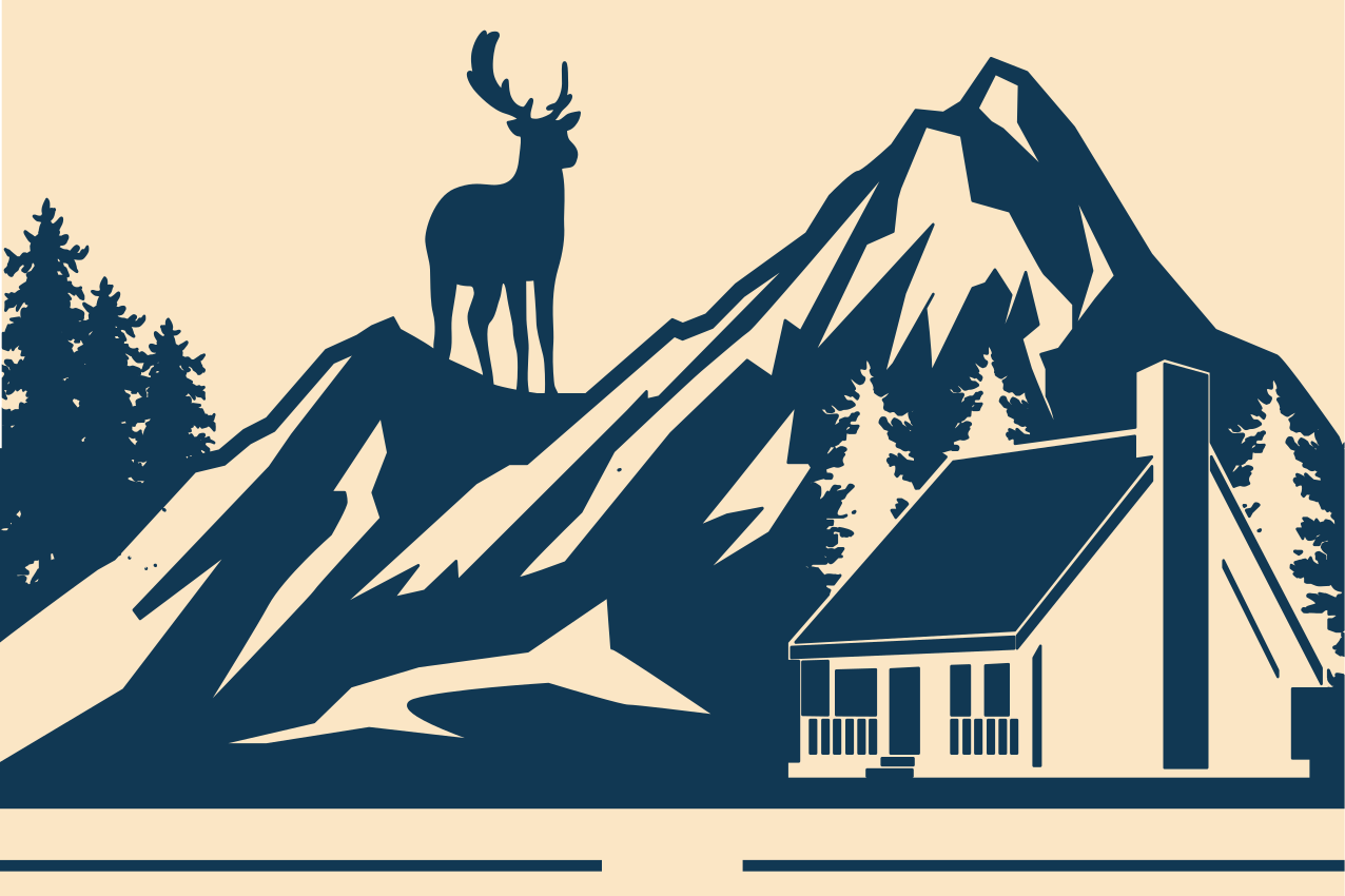 Tovaglietta americana originale paesaggio montano grande - TenStickers