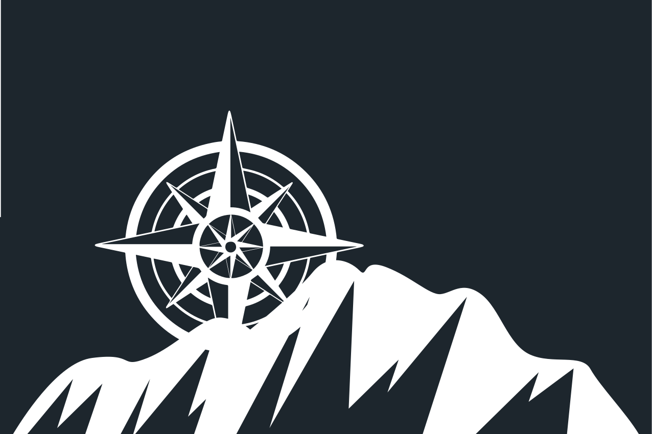 Tovaglietta americana frase design bussola montagna - TenStickers