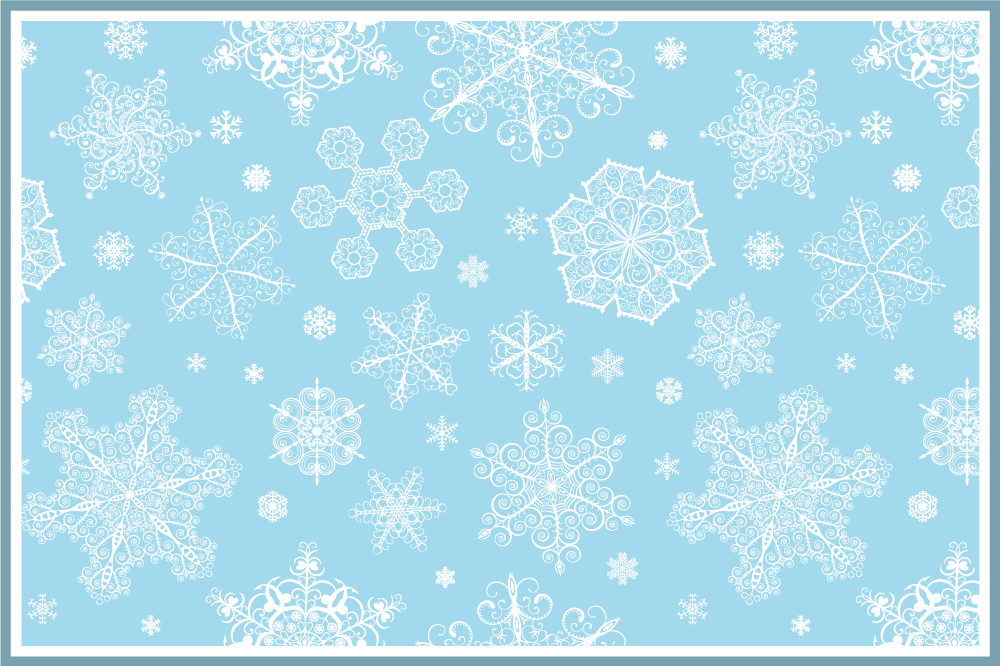 Tovaglietta americana natale superficie a fiocchi di neve - TenStickers