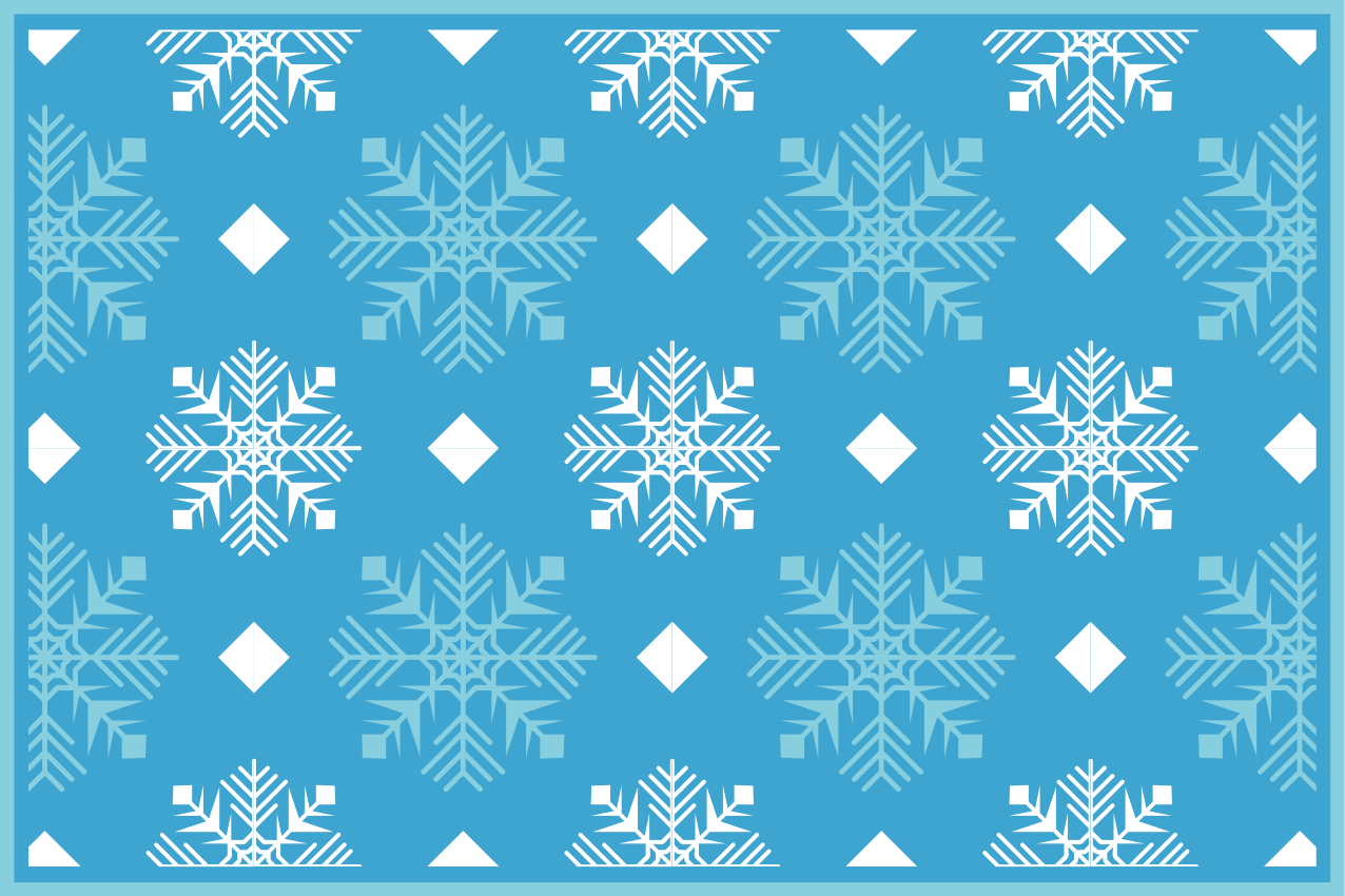 Tovaglietta americana natale sfondo a fiocchi di neve - TenStickers