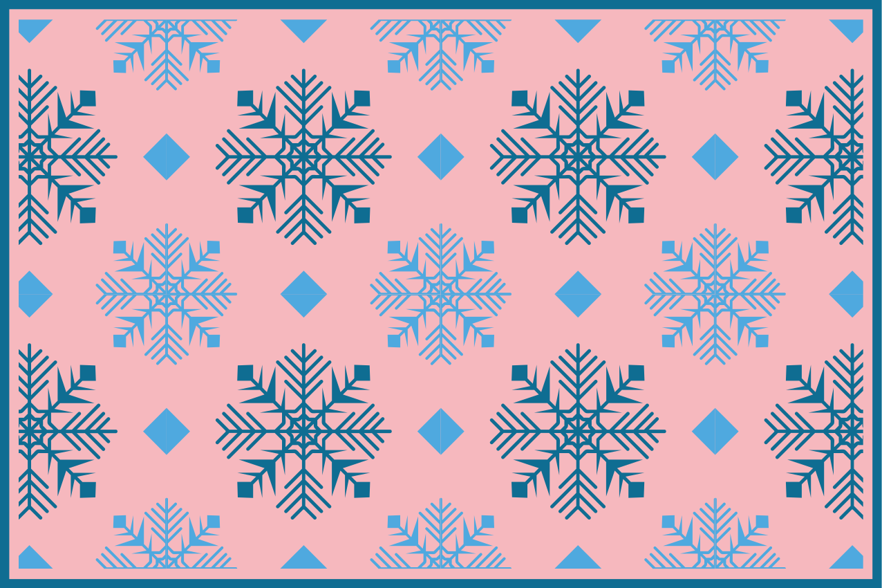 Tovaglietta americana natale con motivo fiocchi di neve - TenStickers