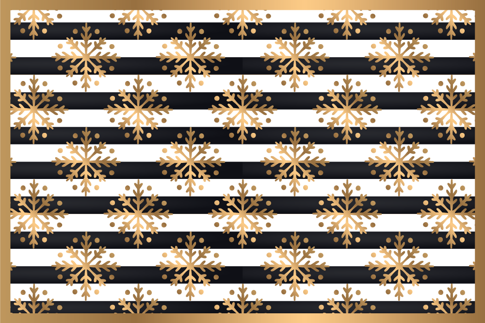 Tovaglietta americana natale motivo fiocco d'oro - TenStickers