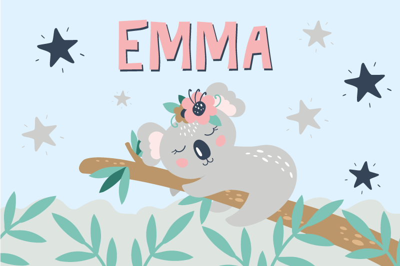 Tovaglietta americana con koala e nom - TenStickers