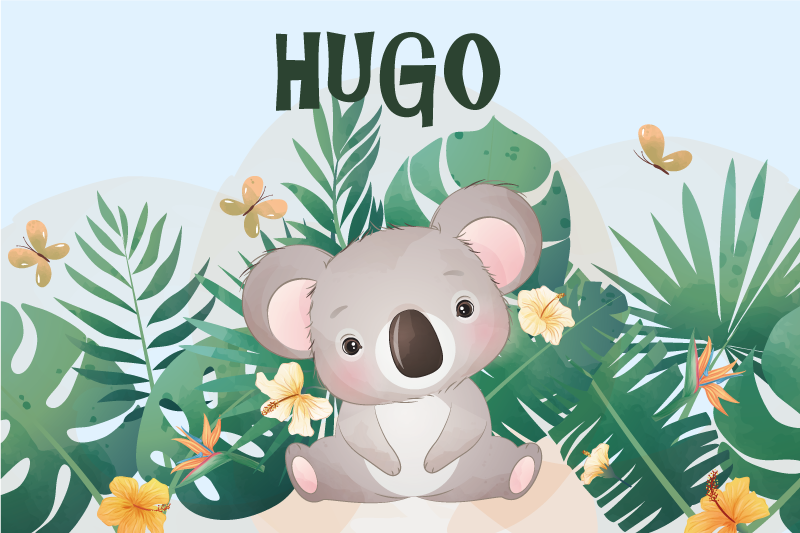 Tovaglietta americana infantile Simpatico koala per ragazzo con n - TenStickers