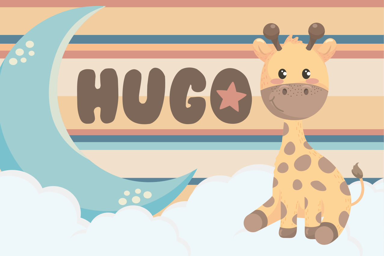 Tovaglietta americana infantile giraffa adorabile - TenStickers