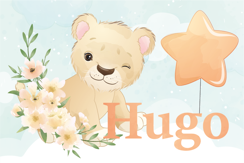 Tovaglietta americana infantile grafica leone allegro - TenStickers