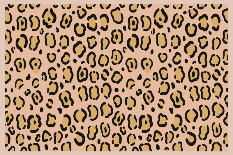 Tovaglietta americana textu stampa pelle di leopardo - TenStickers