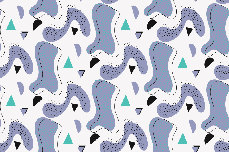 Tovaglietta americana moderna forme organiche astratte - TenStickers