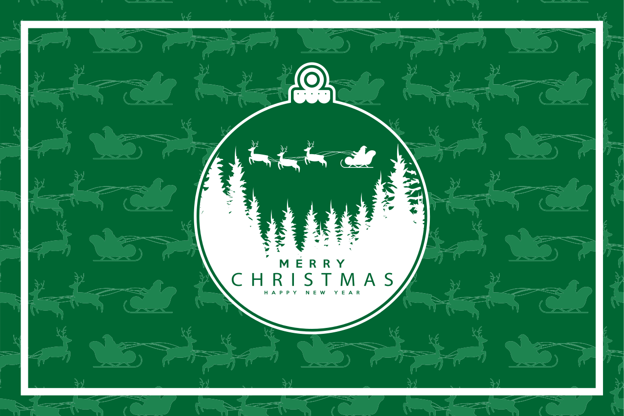 Tovaglietta americana natale scena con decorazioni natalizie - TenStickers