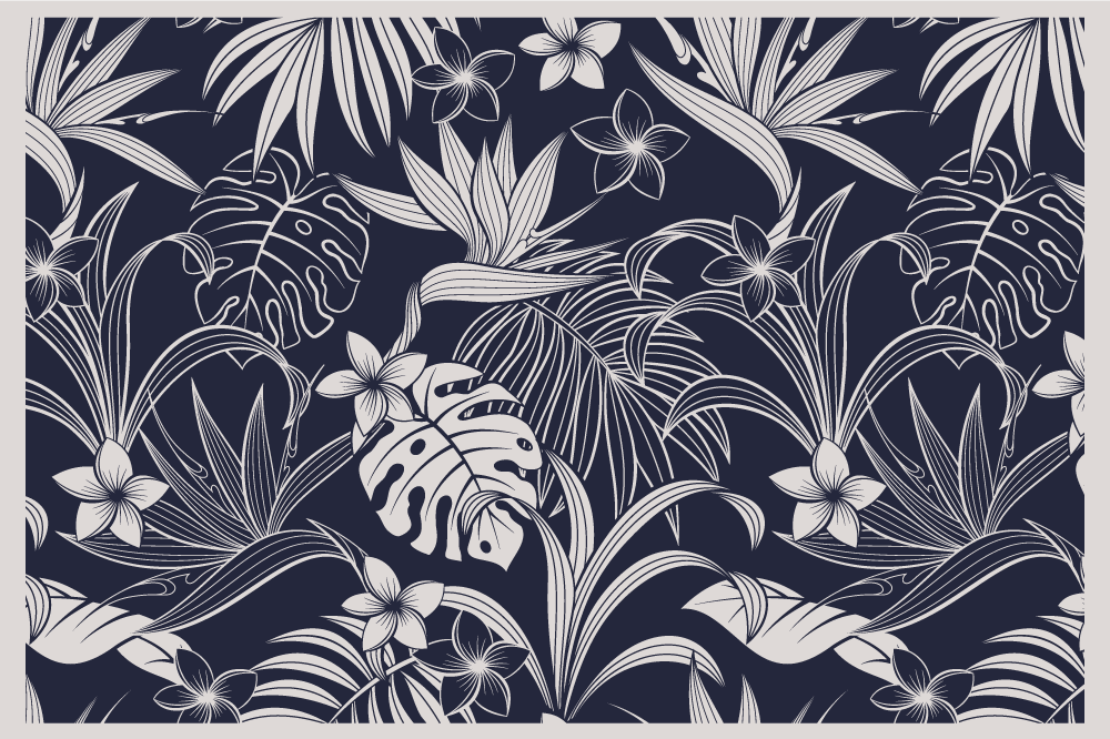 Tovaglietta americana elegante stampa floreale tropicale - TenStickers