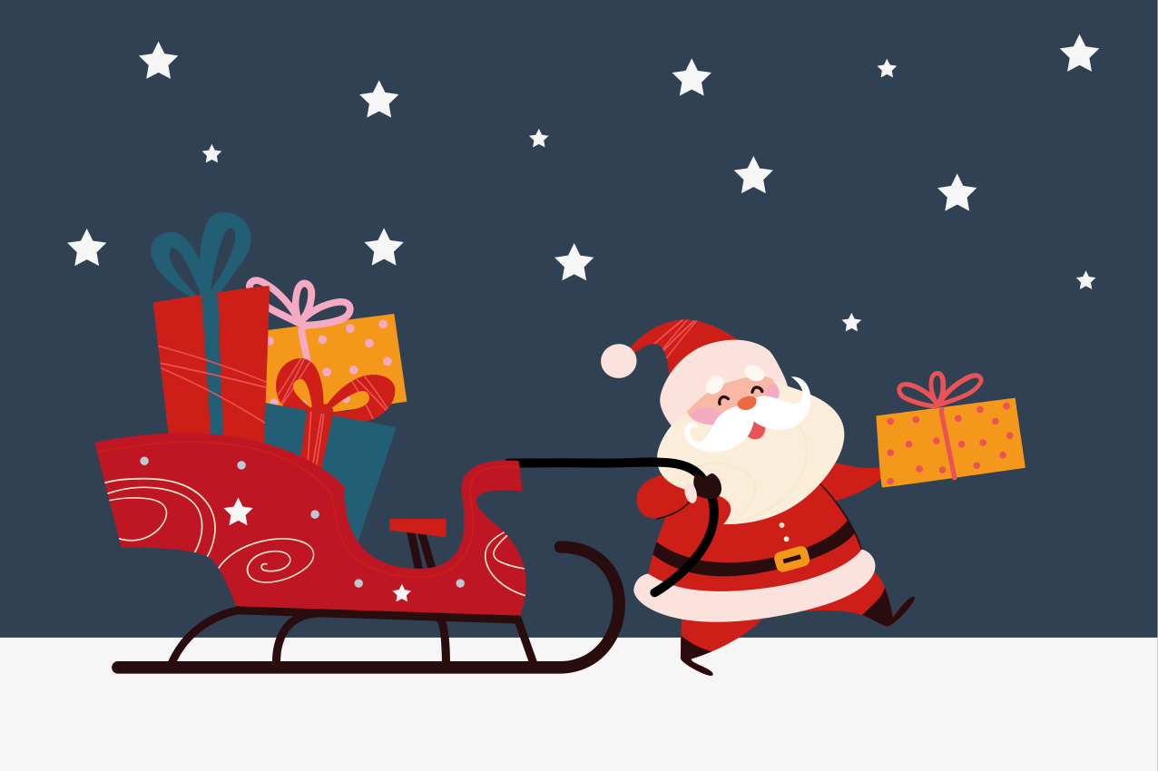 Tovaglietta americana natale regali di babbo natale - TenStickers