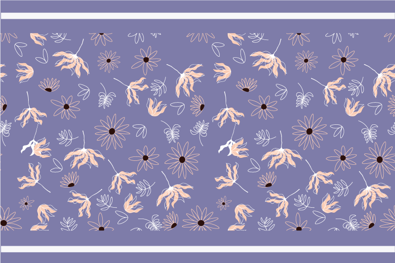 Tovaglietta americana textu elementi a motivo floreale - TenStickers