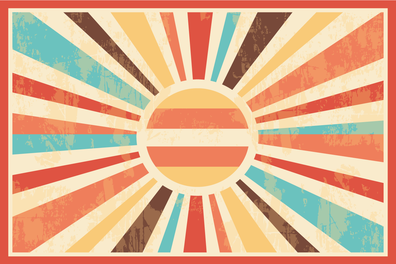 Tovaglietta americana moderna motivo sole vibrante - TenStickers