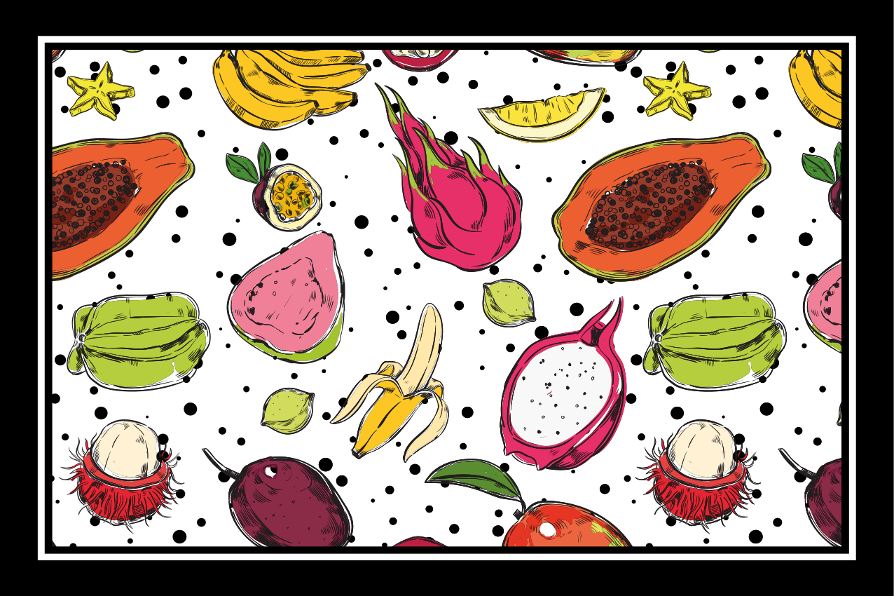 Tovaglietta americana originale motivo fruttato vivace - TenStickers
