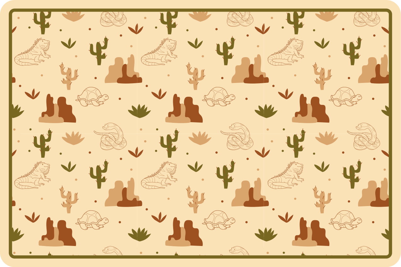 Tovaglietta americana infantile animali del deserto - TenStickers