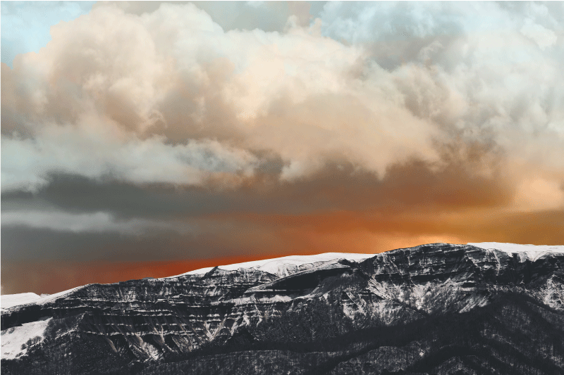 Tovaglietta americana textu orizzonte al tramonto - TenStickers