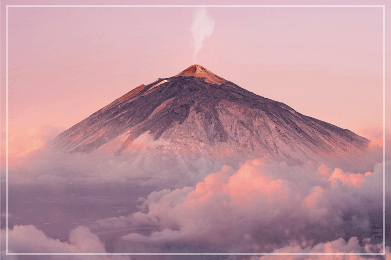 Tovaglietta americana moderna paesaggio montano vulcanico - TenStickers