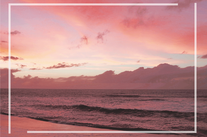 Tovaglietta americana moderna tramonto costiero sereno - TenStickers