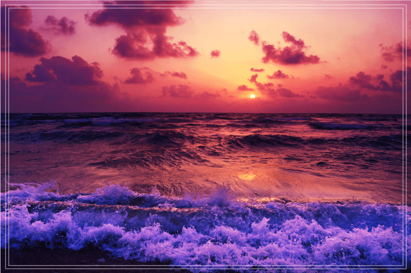 Tovaglietta americana originale paesaggio marino al tramonto - TenStickers