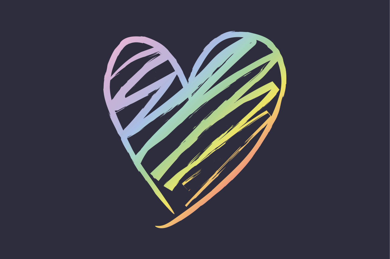 Tovaglietta americana originale a forma di cuore colorato - TenStickers
