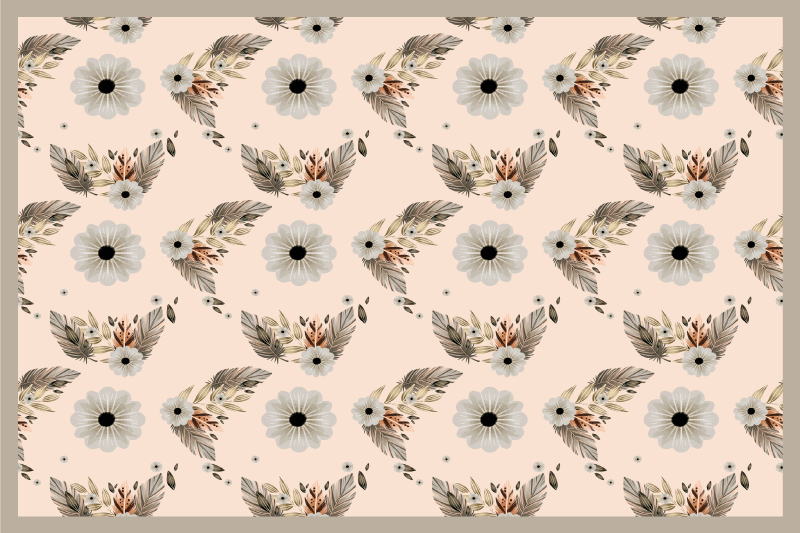 Tovaglietta americana originale motivazione foglia floreale - TenStickers