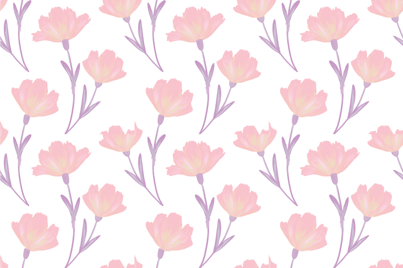 Tovaglietta americana originale concetto floreale rosa - TenStickers