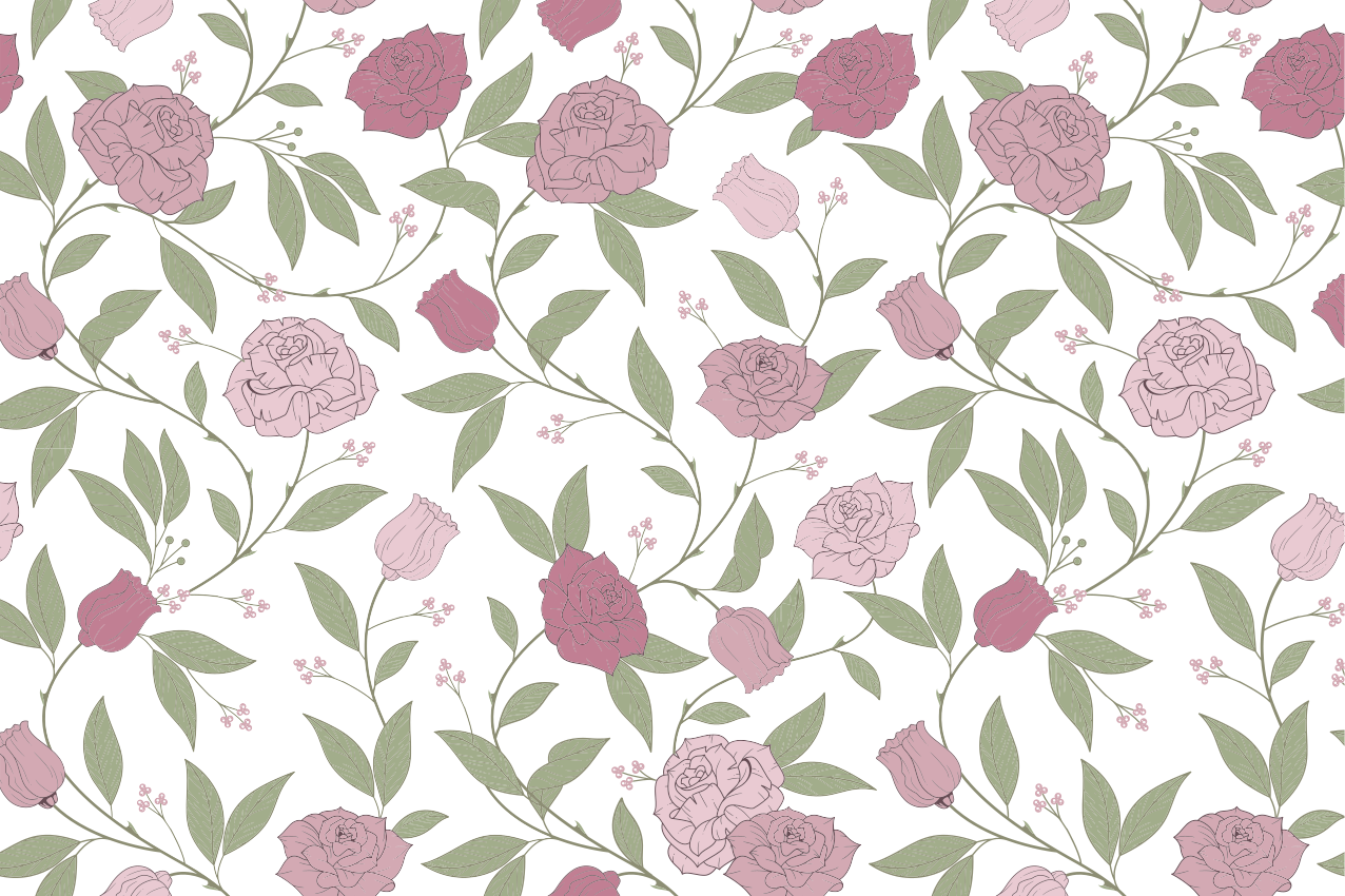 Tovaglietta americana originale motivo floreale elegante - TenStickers