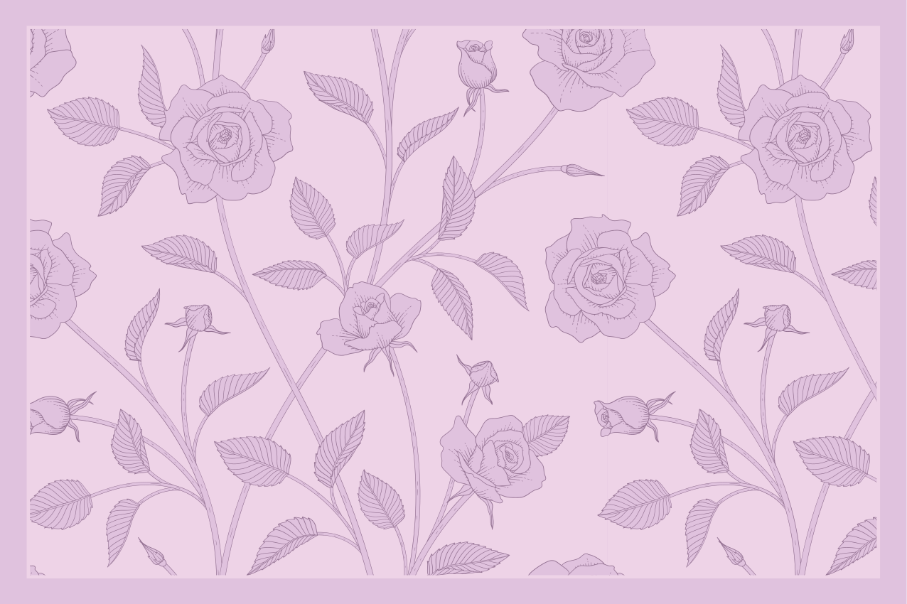Tovaglietta americana textu motivo rose eleganti - TenStickers