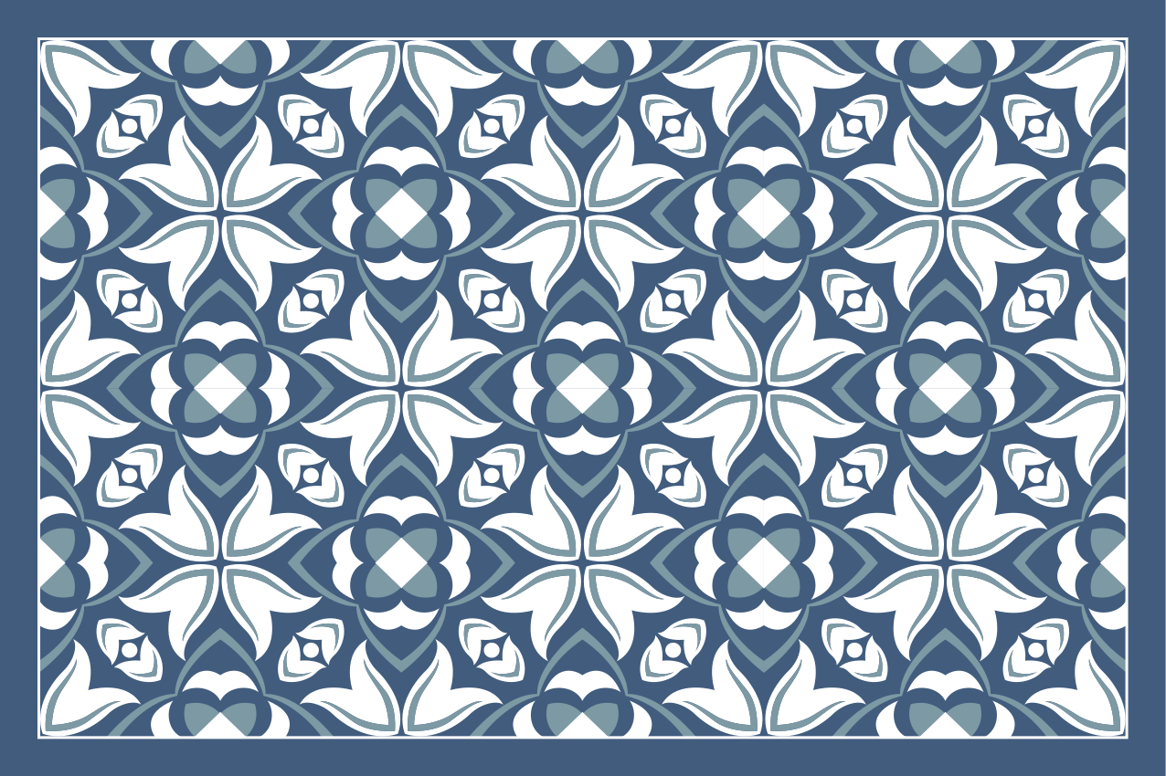 Tovaglietta americana textu motivo botanico elaborato - TenStickers