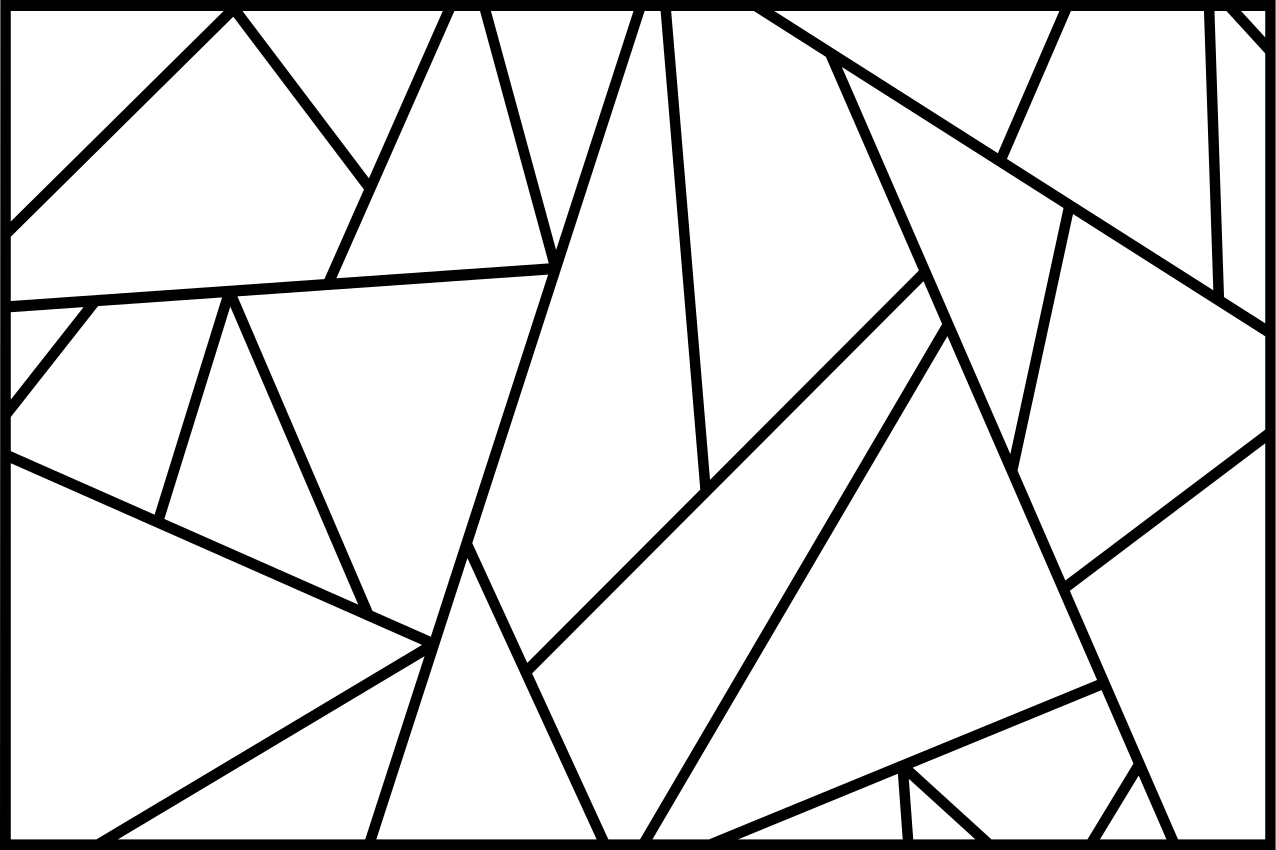 Tovaglietta americana moderna linee nere geometriche - TenStickers