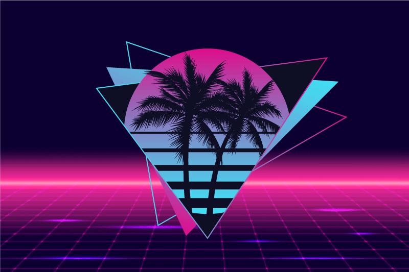 Tovaglietta americana moderna geometria palmo retro - TenStickers