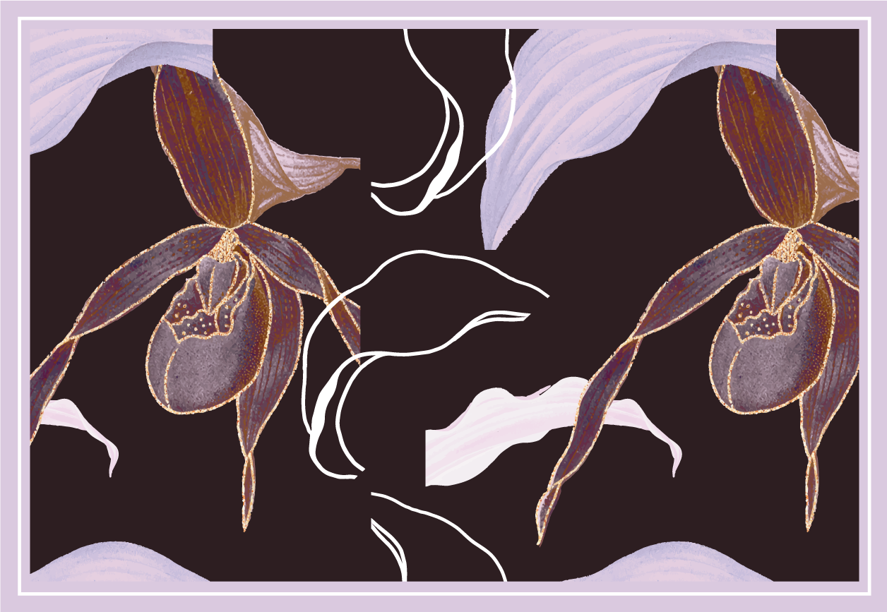 Tovaglietta americana elegante motivo floreale orchidea - TenStickers