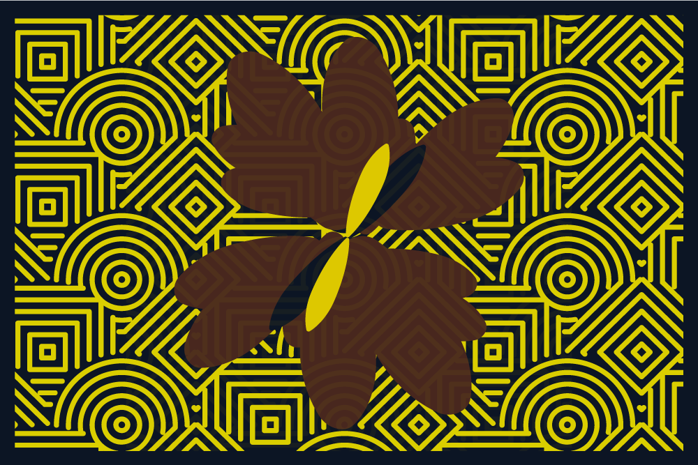Tovaglietta americana textu fiore geometrico astratto - TenStickers