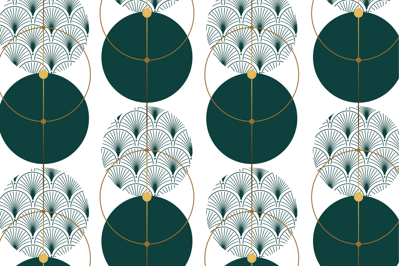 Tovaglietta americana elegante concetto geometrico elegante - TenStickers