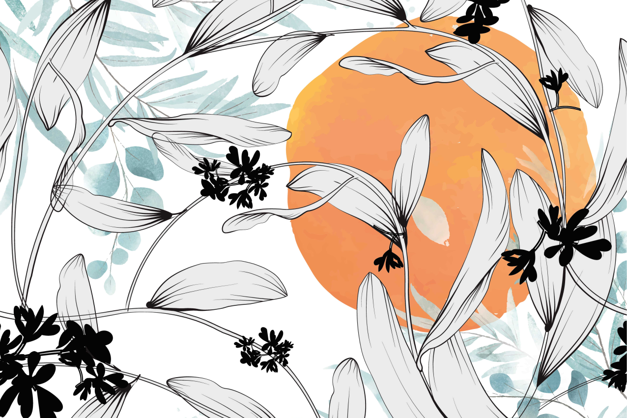 Tovaglietta americana moderna ispirata ai fiori - TenStickers