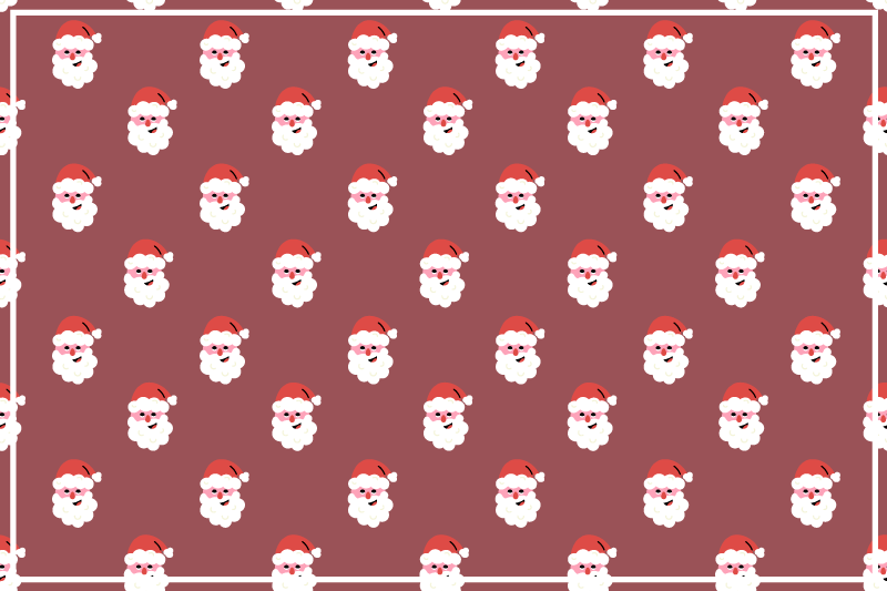Tovaglietta americana natale motivo volti di babbo natale - TenStickers