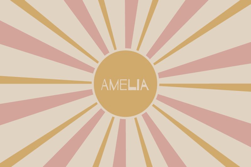 Tovaglietta americana con nome centro soleggiato - TenStickers