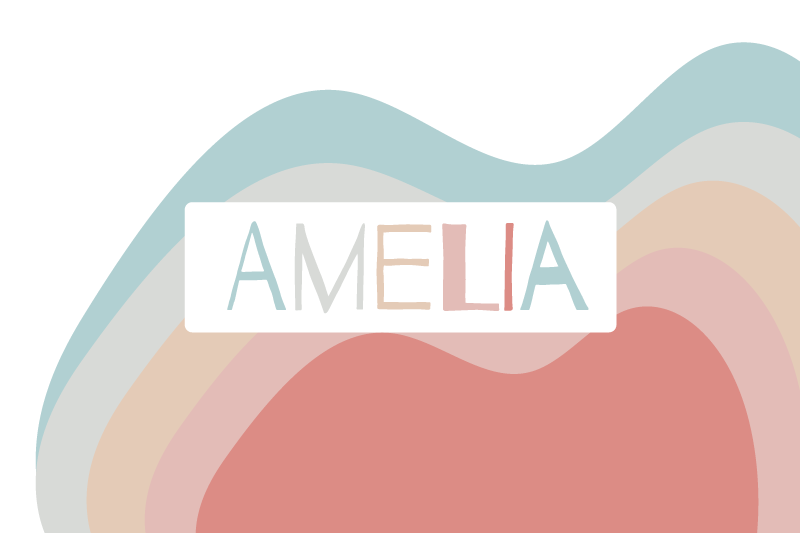 Tovaglietta americana con nome personalizzazione colorata - TenStickers