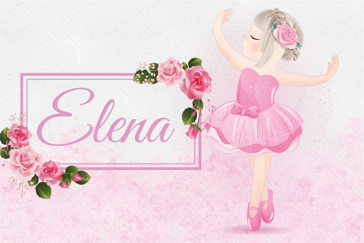 Tovaglietta americana con nome ballerina - TenStickers