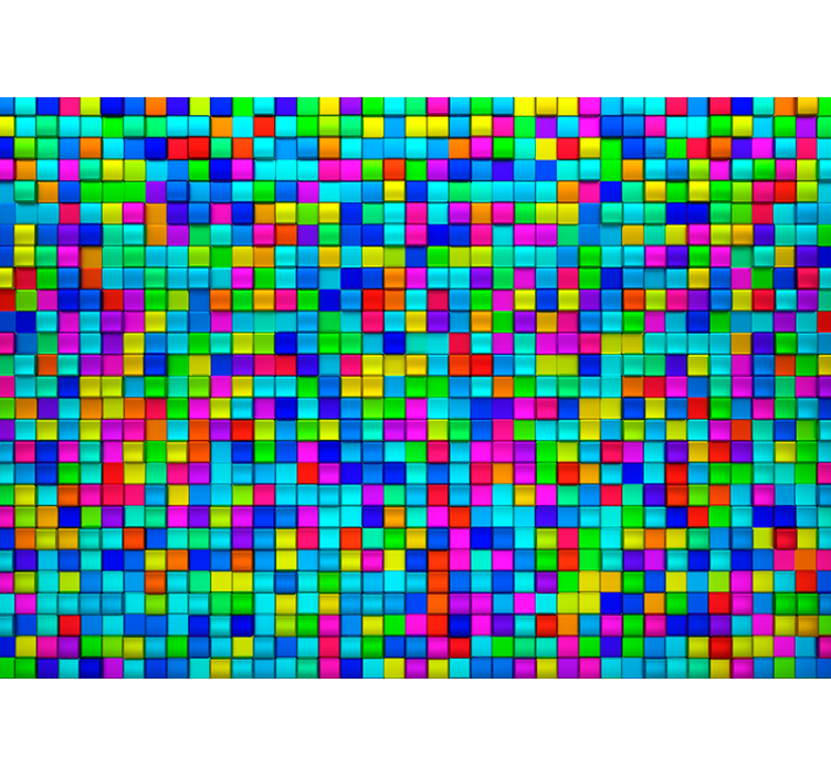Fotomurale astratto quadrati geometrici colorati - TenStickers