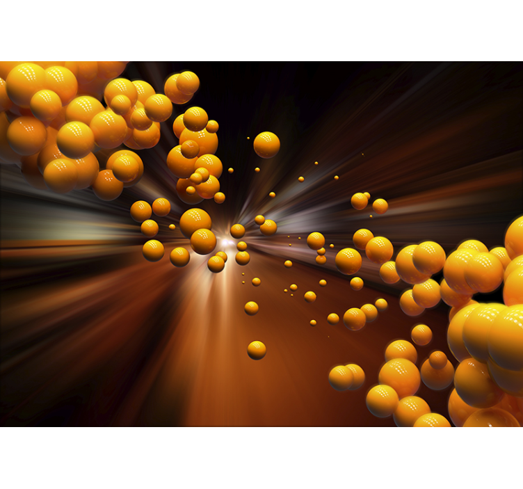 Fotomurale 3d tunnel con sfere - TenStickers