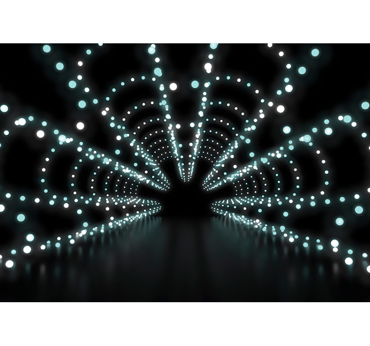 Fotomurale 3d tunnel bianco e nero - TenStickers