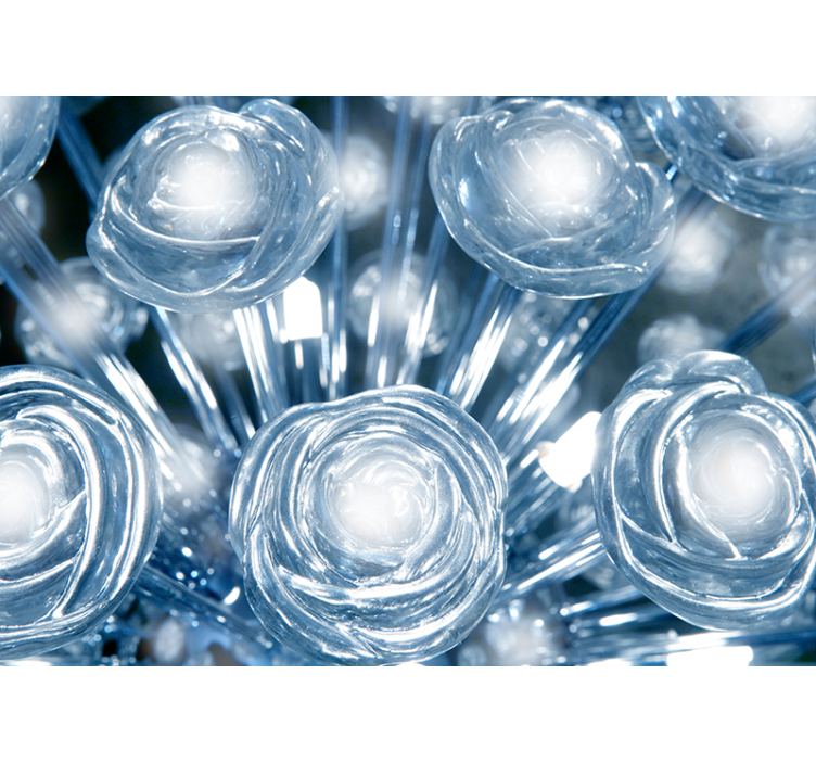 Fotomurale 3d fiori con cristallo - TenStickers