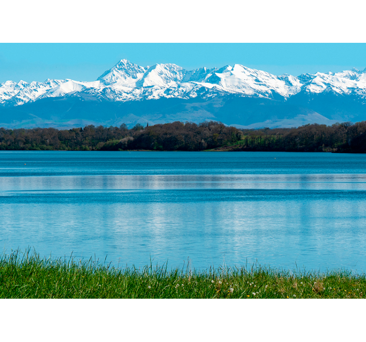 Splendido fotomurale lago di montagna Pirenei - TenStickers